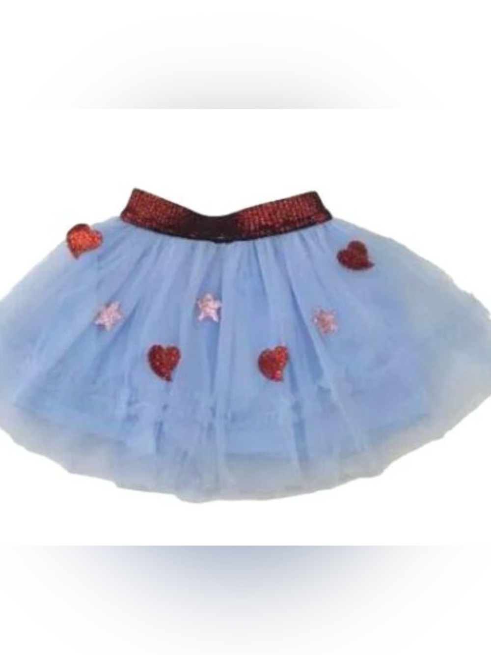 NWT Doe A Dear Blue Heart & Star Double Layered Tutu Holiday Valentine- Size 5T